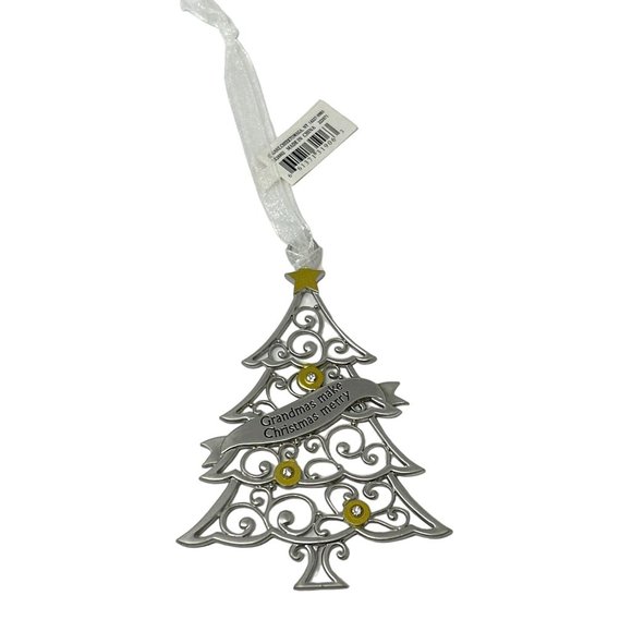 Ganz - Christmas Tree Ornament Engraved with "Grandmas make Christmas merry" - Picture 3 of 5